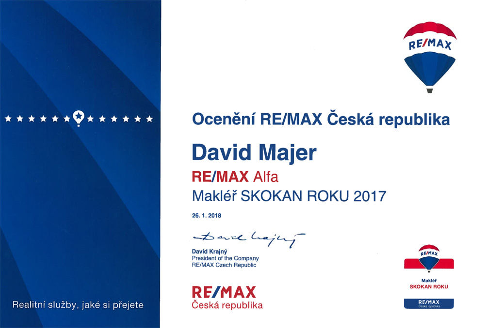 David Majer, skokan roku 2017 REMAX